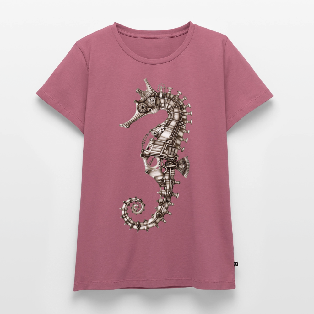 Clockwork Seahorse – Steampunk - Frauen Premium Bio T-Shirt - by Artful Alchemist