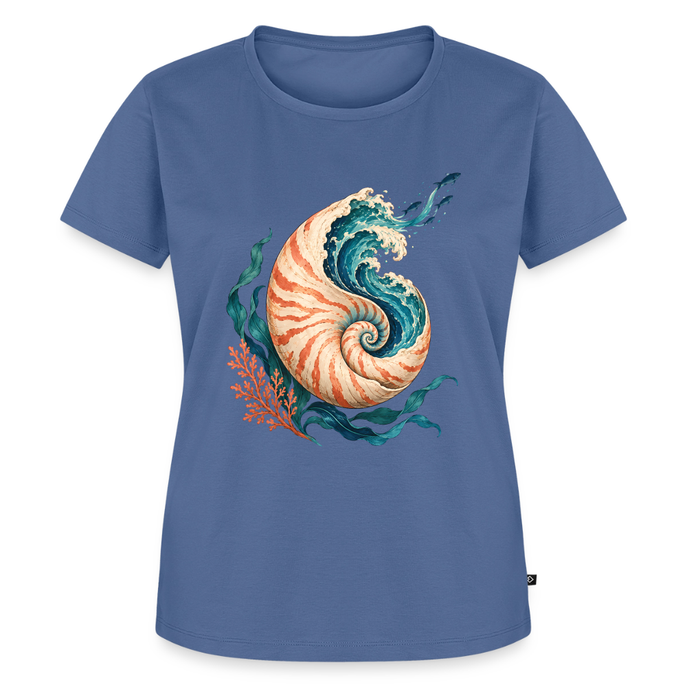 Nautilus Wave – Frauen Premium T-Shirt - Taubenblau