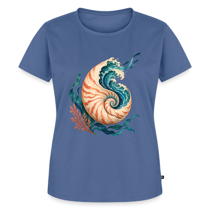 Nautilus Wave – Frauen Premium T-Shirt - Taubenblau