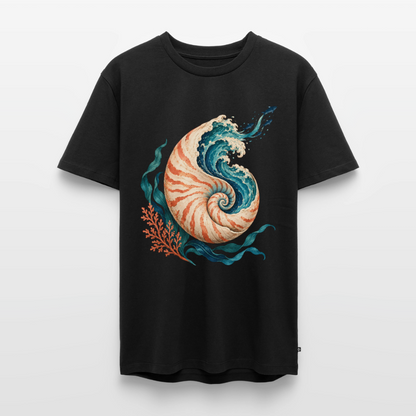 Nautilus Wave – Männer Premium T-Shirt - Schwarz