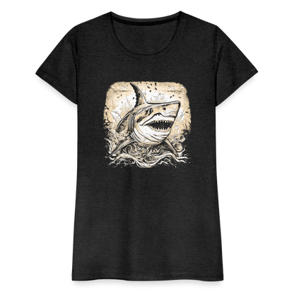 Cooler Retro Hai - Frauen Premium T-Shirts - by Artful Alchemist