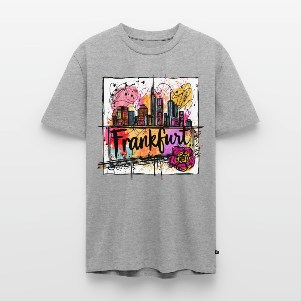 Frankfurt Skyline - Männer Premium T-Shirt - Grau meliert
