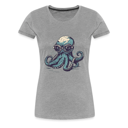 Nerdy Comic Oktopus mit Brille - Frauen Premium T-Shirts - by Artful Alchemist
