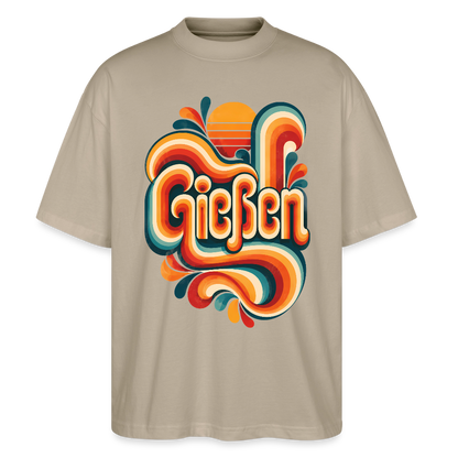Gießen Retro – Oversized Unisex Bio T-Shirt - Steingrau
