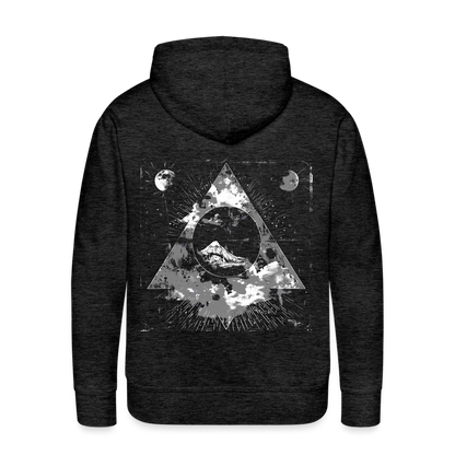Surreales Motiv mit Mond und Bergen - Herren Premium Hoodie - by Artful Alchemist