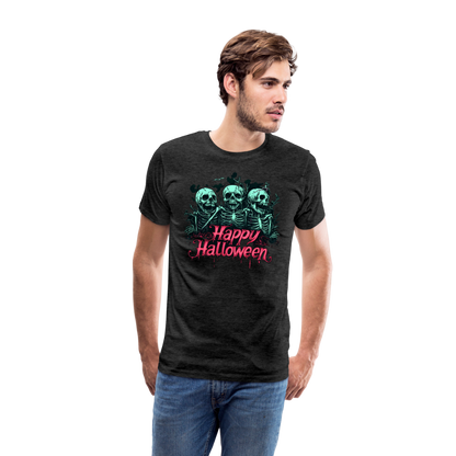 Gruselige Skelette, pink "Happy Halloween" - Männer Premium T-Shirt - by Artful Alchemist