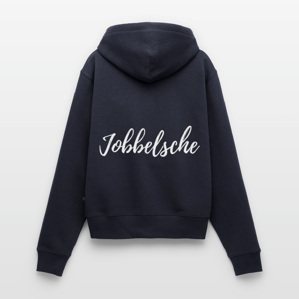 Jobbelsche - Hessisch Mundart - Frauen Premium Kapuzen Jacke - Navy