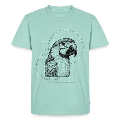 Hidden Jungle – Minimalist Parrot Dot-Art - Männer Premium T-Shirt - by Artful Alchemist
