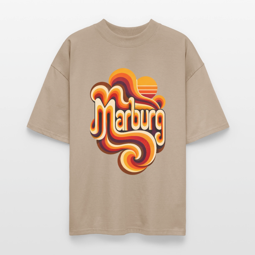 Marburg Retro – Oversized Unisex Bio T-Shirt - Steingrau
