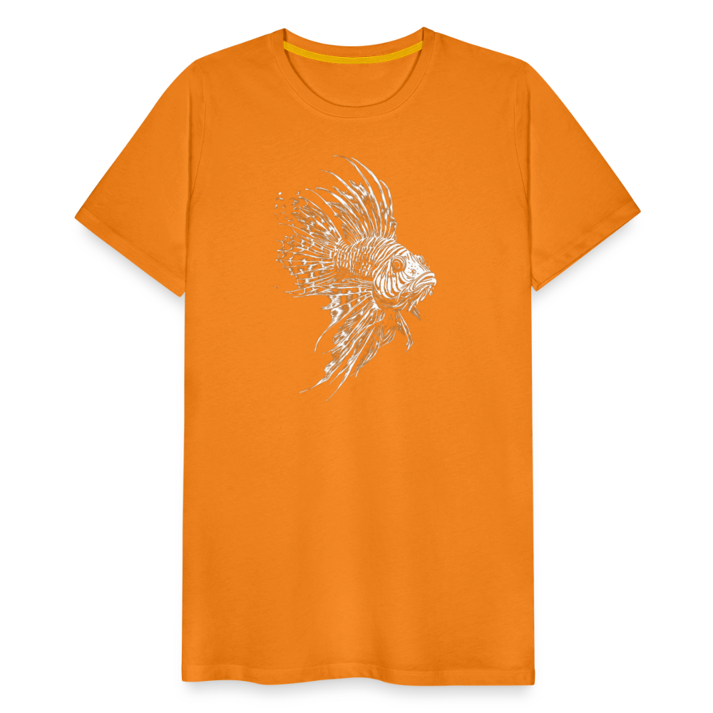 Rotfeuerfisch - Monochrom - Männer Premium T-Shirt - Orange