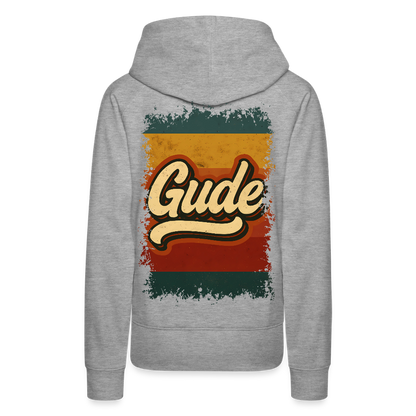 „Gude“ – Retro Look aus Hessen - Frauen Premium Bio Hoodie - by Artful Alchemist