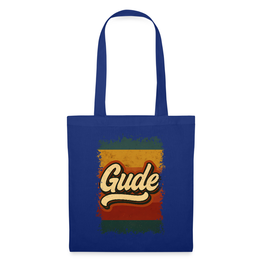„Gude“ – Retro Look aus Hessen - Stoffbeutel - Royalblau