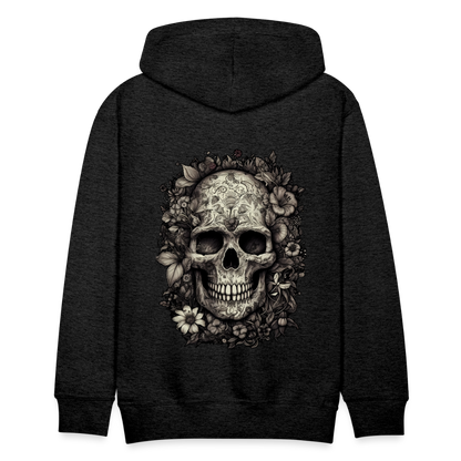 Boho Totenkopf mit Tattoos und Blumen - Männer Premium Hoodie - by Artful Alchemist