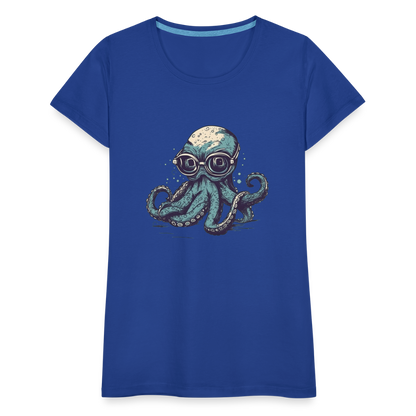 Nerdy Comic Oktopus mit Brille - Frauen Premium T-Shirts - by Artful Alchemist
