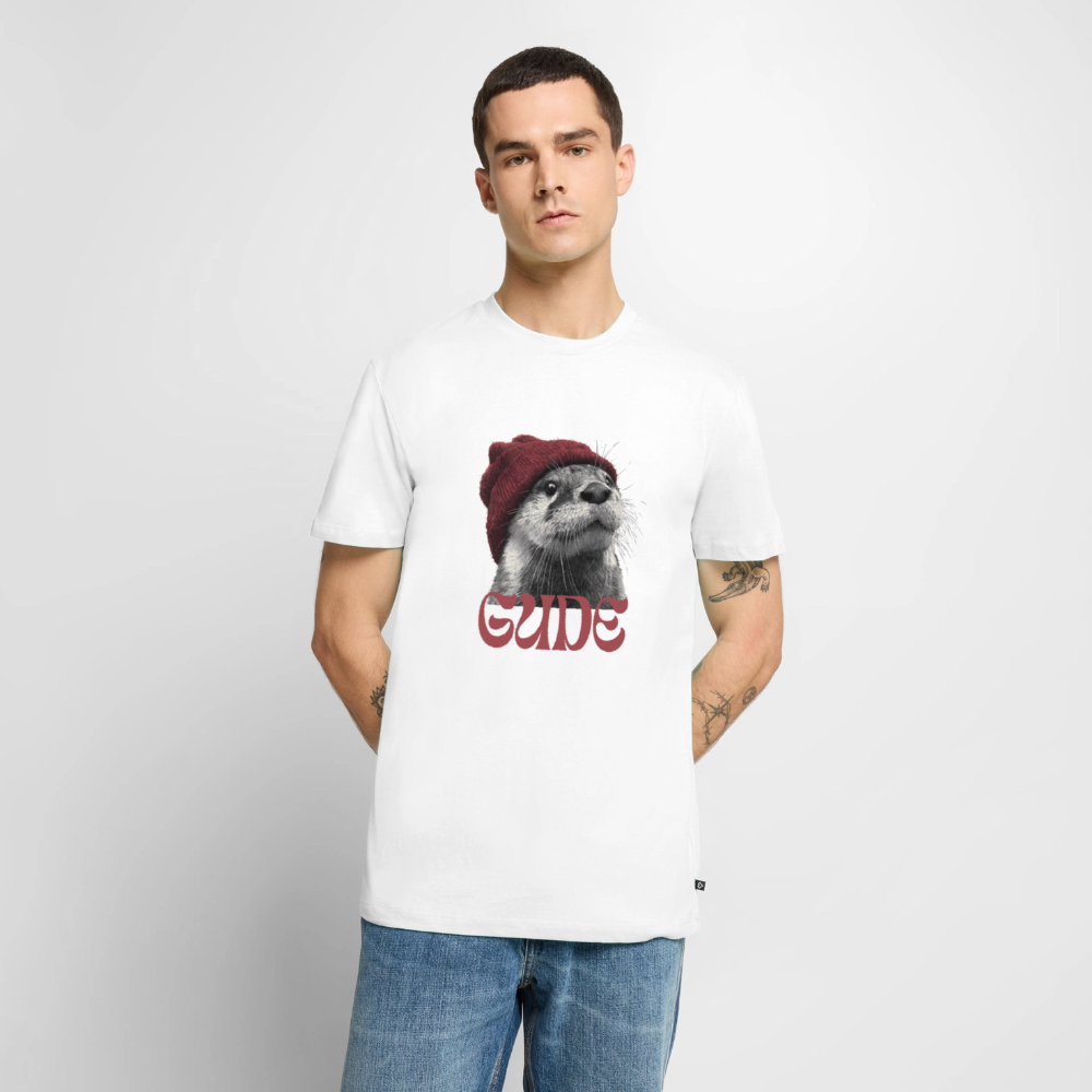 Gude Otter - Männer Premium Bio T-Shirt - Weiß