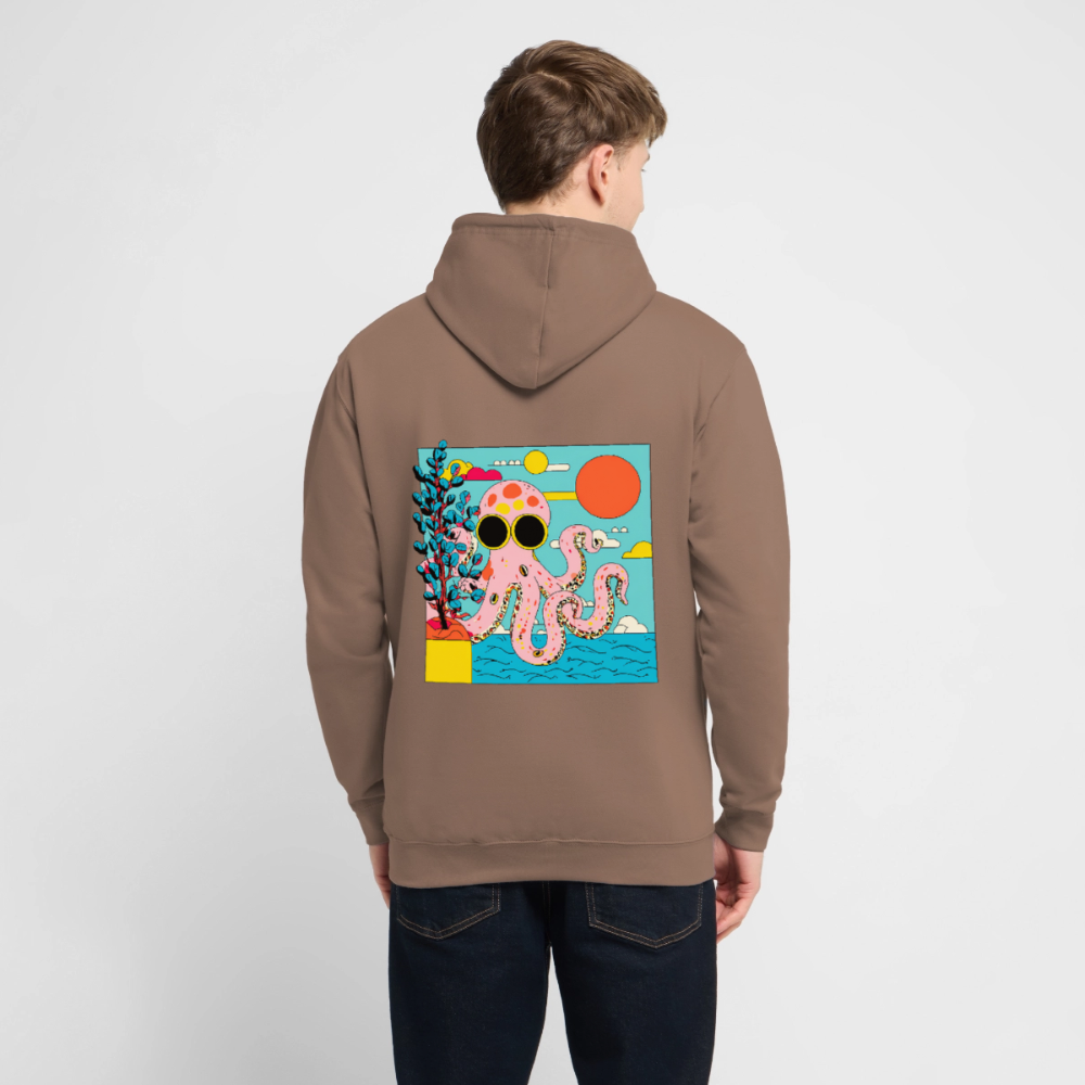Summer Reef – Pink Octopus - Unisex Hoodie - by Artful Alchemist