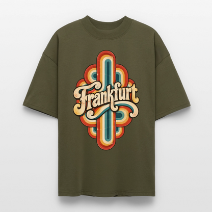Frankfurt Retro – Oversized Unisex Bio T-Shirt - Khaki