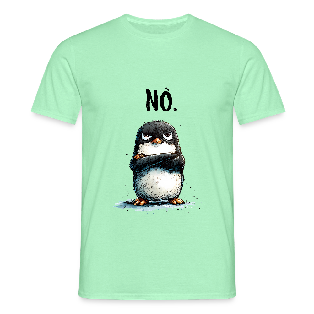 Grumpy Penguin "Nö" - Männer T-Shirt - by Artful Alchemist