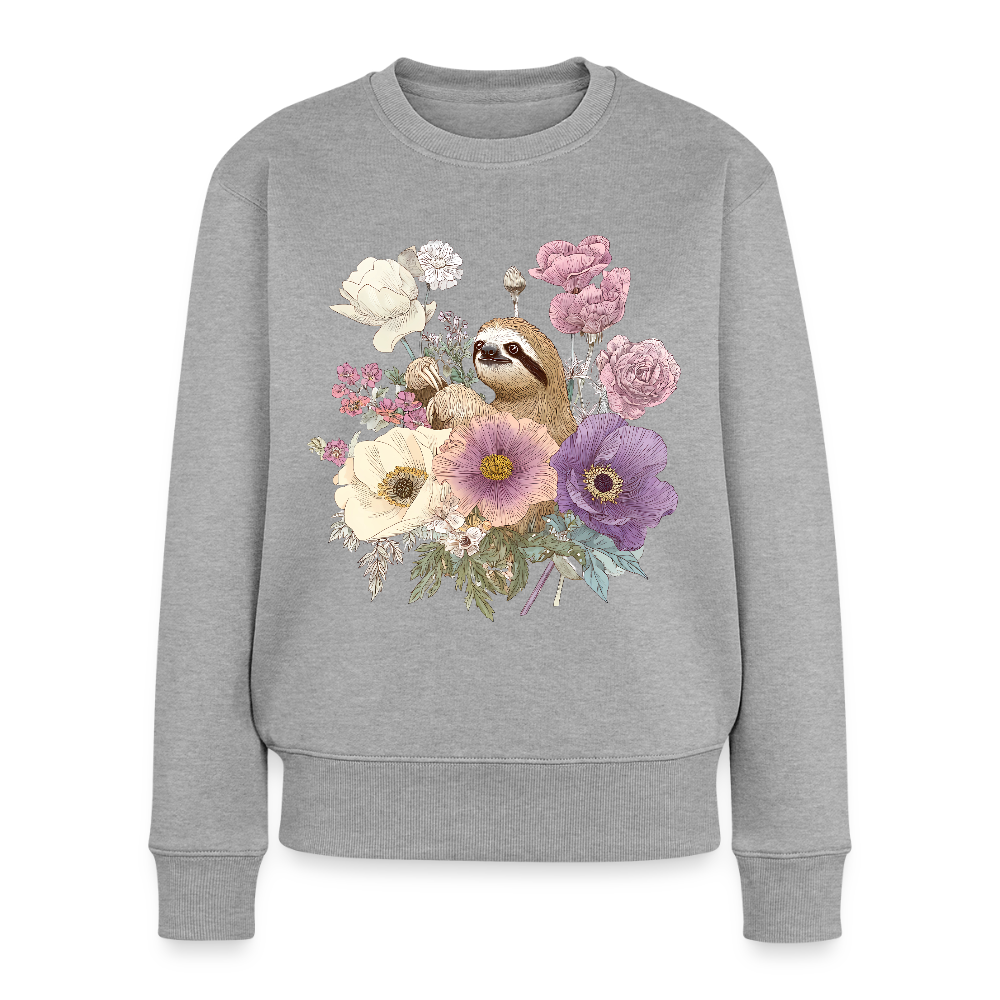 Vintage Sloth Blossom - Frauen Premium Pullover - by Artful Alchemist