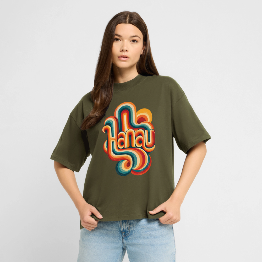 Hanau Retro – Oversized Unisex Bio T-Shirt - Khaki