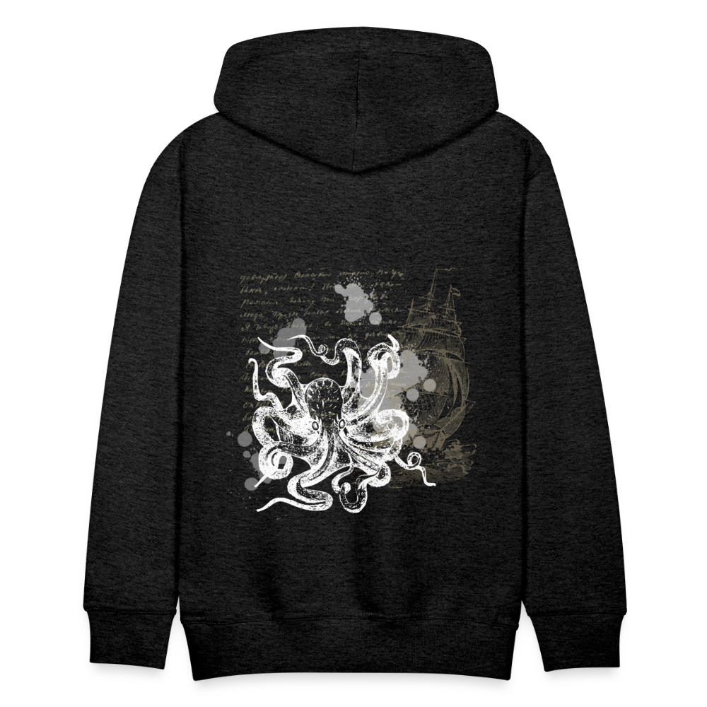 Vintage Steampunk Oktopus Motiv - Männer Premium Hoodie - Anthrazit