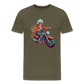 Coole alte Biker Oma - Motorrad Omi  - Männer T-Shirt - Khaki