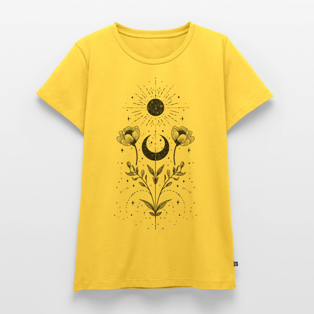 Celestial Bloom – Boho Moon & Sun - Frauen Premium Bio T-Shirt - by Artful Alchemist