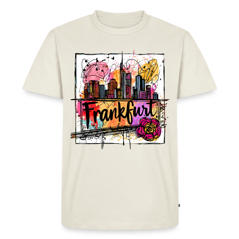 Frankfurt Skyline - Männer Premium T-Shirt - Naturweiß