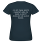 „Heute gedenken wir der Menschen…“ – mit Rückseite: „…es ist zwar nichts passiert“ - Frauen Shirt - Navy