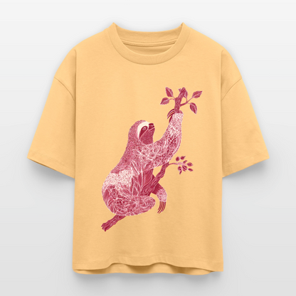 Floral Slowdown – Faultier Kunst - Stanley/Stella Frauen Boxy Bio-T-Shirt Nova - by Artful Alchemist