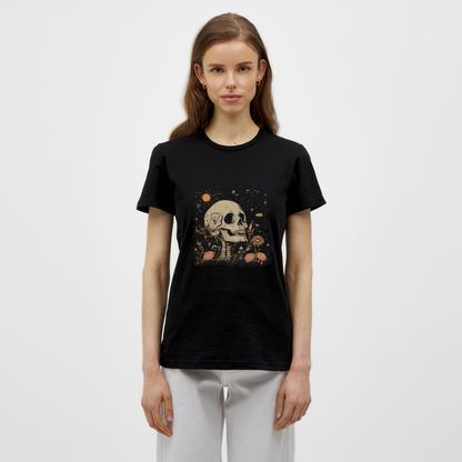 Boho Hippie Skelett im 60er, 70er Jahre Look - Frauen T-Shirt - by Artful Alchemist
