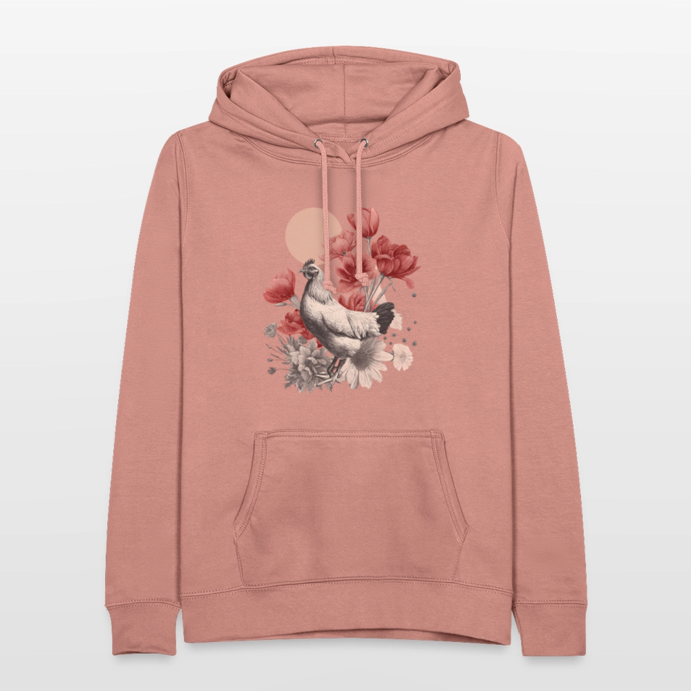 Vintage Boho Blossom Chicken - Frauen Hoodie - Altrosa