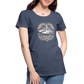 Cooler Hai mit Boho/Tribal Mustern - Frauen Premium T-Shirts - Blau meliert