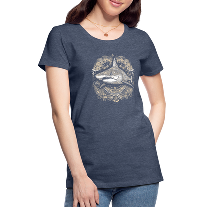Cooler Hai mit Boho/Tribal Mustern - Frauen Premium T-Shirts - by Artful Alchemist