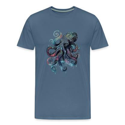Cooler Wasserfarben Aquarell Oktopus - Männer Premium T-Shirt - by Artful Alchemist