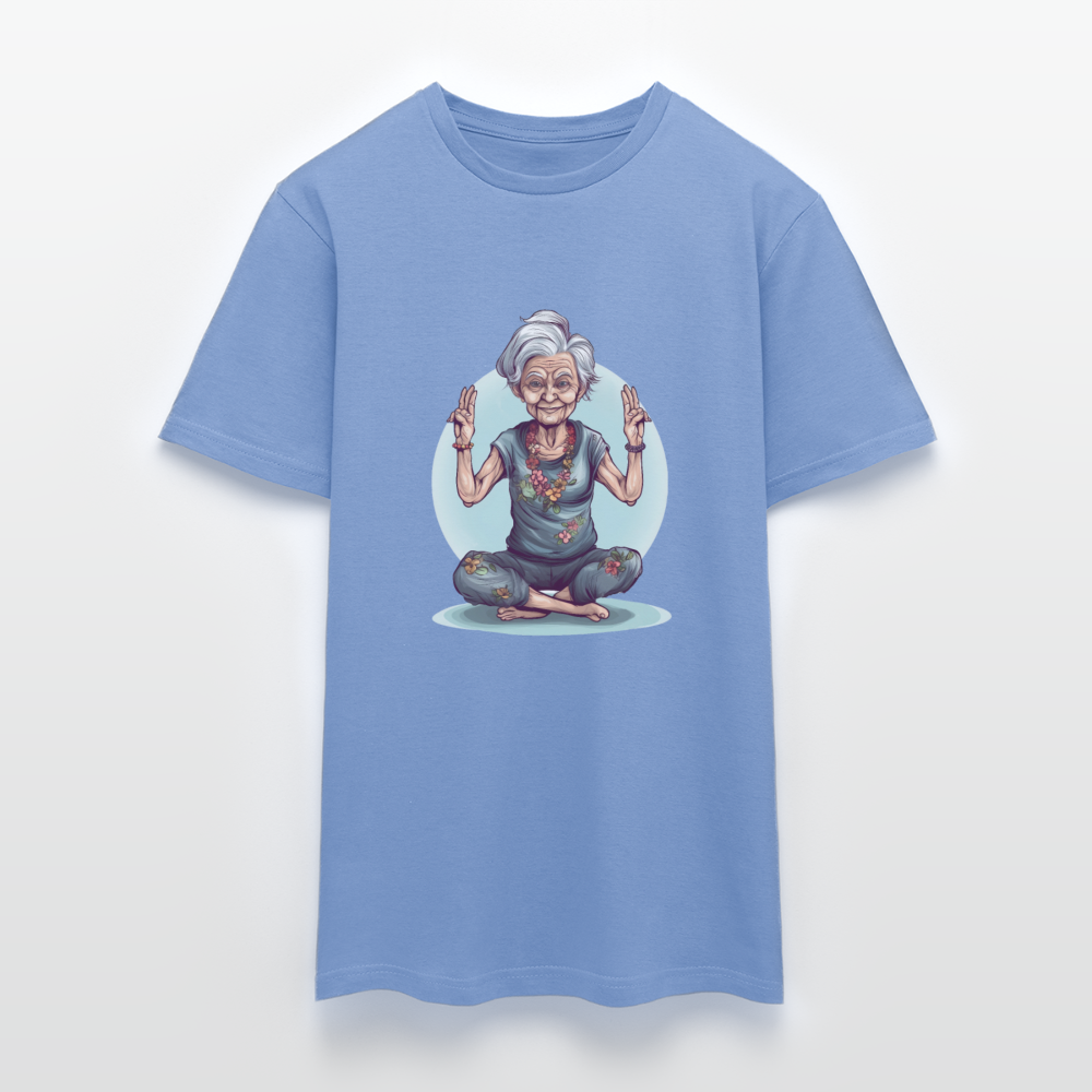 Coole Yoga Oma - Meditation im besten Alter  - Männer T-Shirt - carolina blue