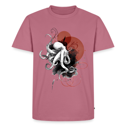 Oktopus Design – Tiefsee trifft Kunst - Männer Premium Bio T-Shirt - Mauve