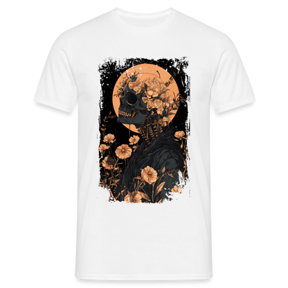 Boho Hippie Skelett im 60er, 70er Jahre Look - Männer T-Shirt - by Artful Alchemist