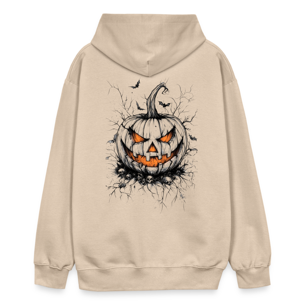 Gruseliger Horror Kürbis - Halloween Motiv - Gildan Unisex Softstyle® Midweight Hoodie - Sand