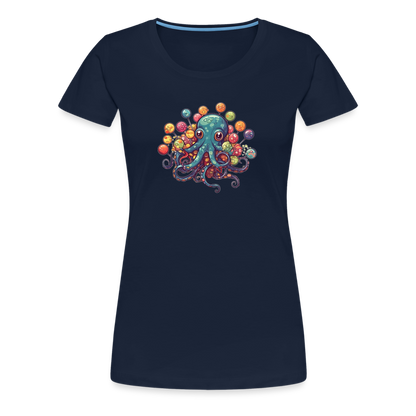Lustiger Comic Oktopus mit Lollipops - Frauen Premium T-Shirts - by Artful Alchemist