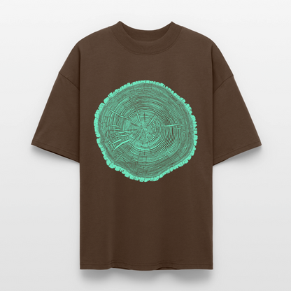 Tree Rings – Oversized Unisex Bio T-Shirt Blaster 2.0 - Dunkelbraun