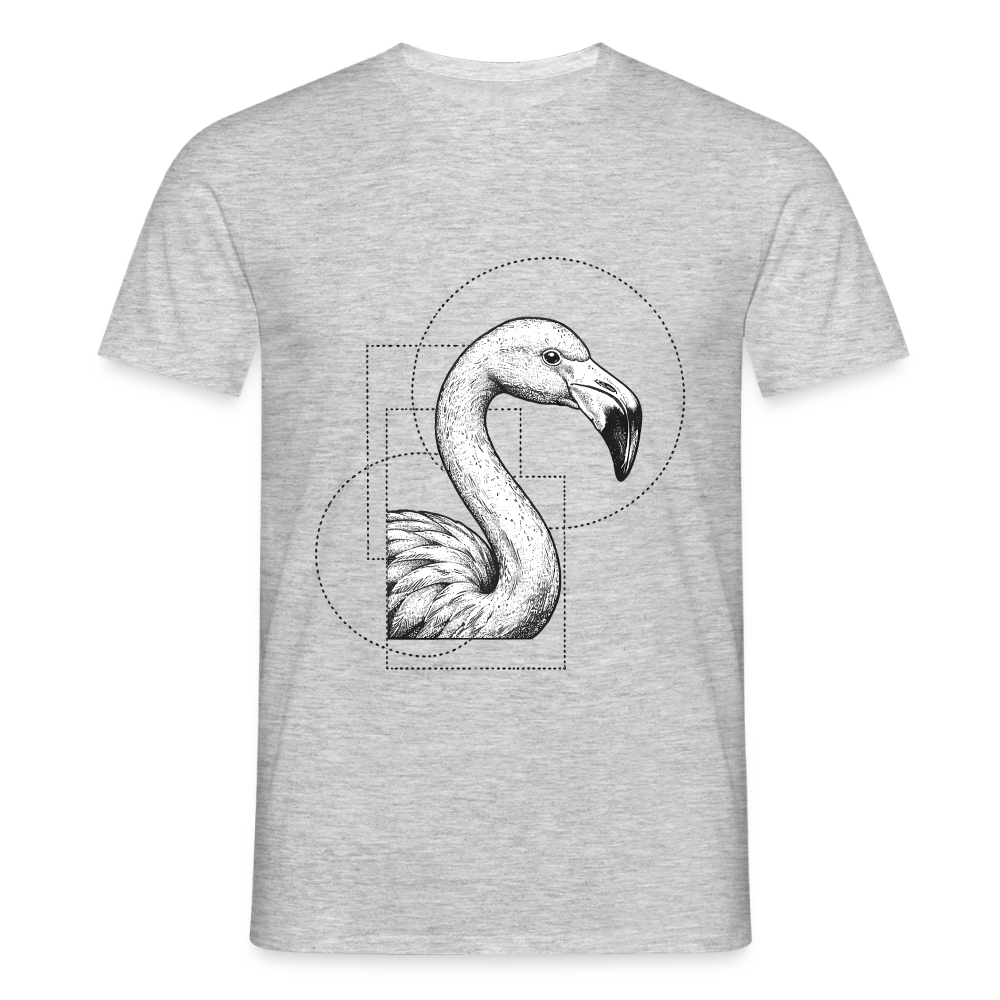 Geometric Grace – Modern Flamingo - Männer T-Shirt - by Artful Alchemist