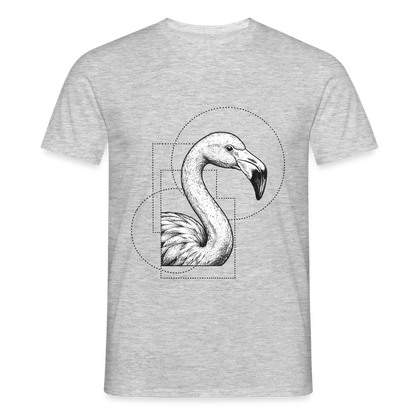 Geometric Grace – Modern Flamingo - Männer T-Shirt - by Artful Alchemist