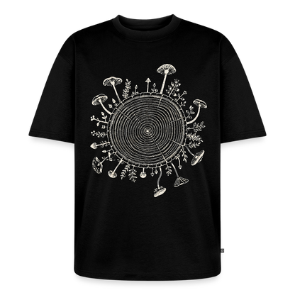 Baumringe & Pilze - Unisex Premium Oversized Bio T-Shirt - by Artful Alchemist