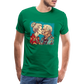 Küssendes Best Ager Pärchen mit Hawaiihemden  - Männer T-Shirt - Kelly Green