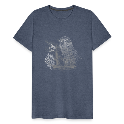Vintage Steampunk Quallen Motiv - Männer Premium T-Shirts - by Artful Alchemist