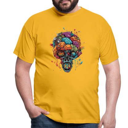 Surrealistischer, psychedelischer Totenkopf - Männer T-Shirt - by Artful Alchemist