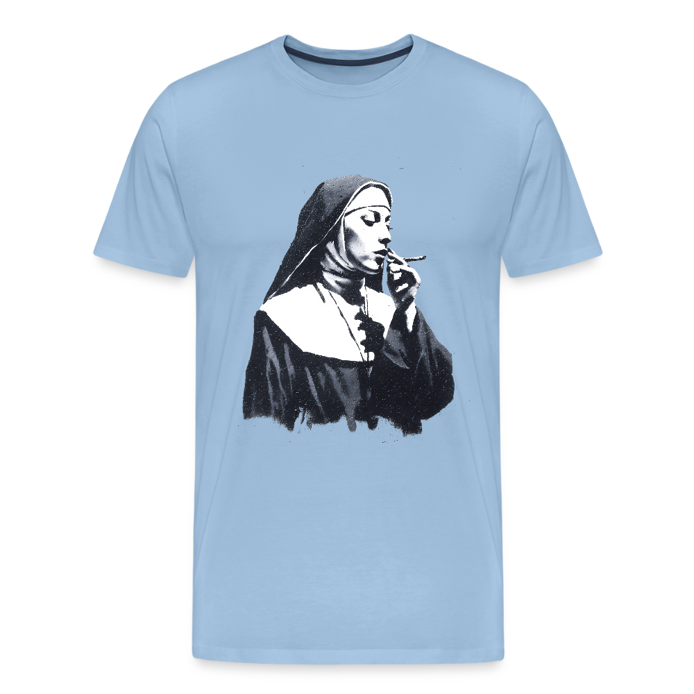 Street Art Nonne rauchend - Männer Premium T-Shirt - by Artful Alchemist