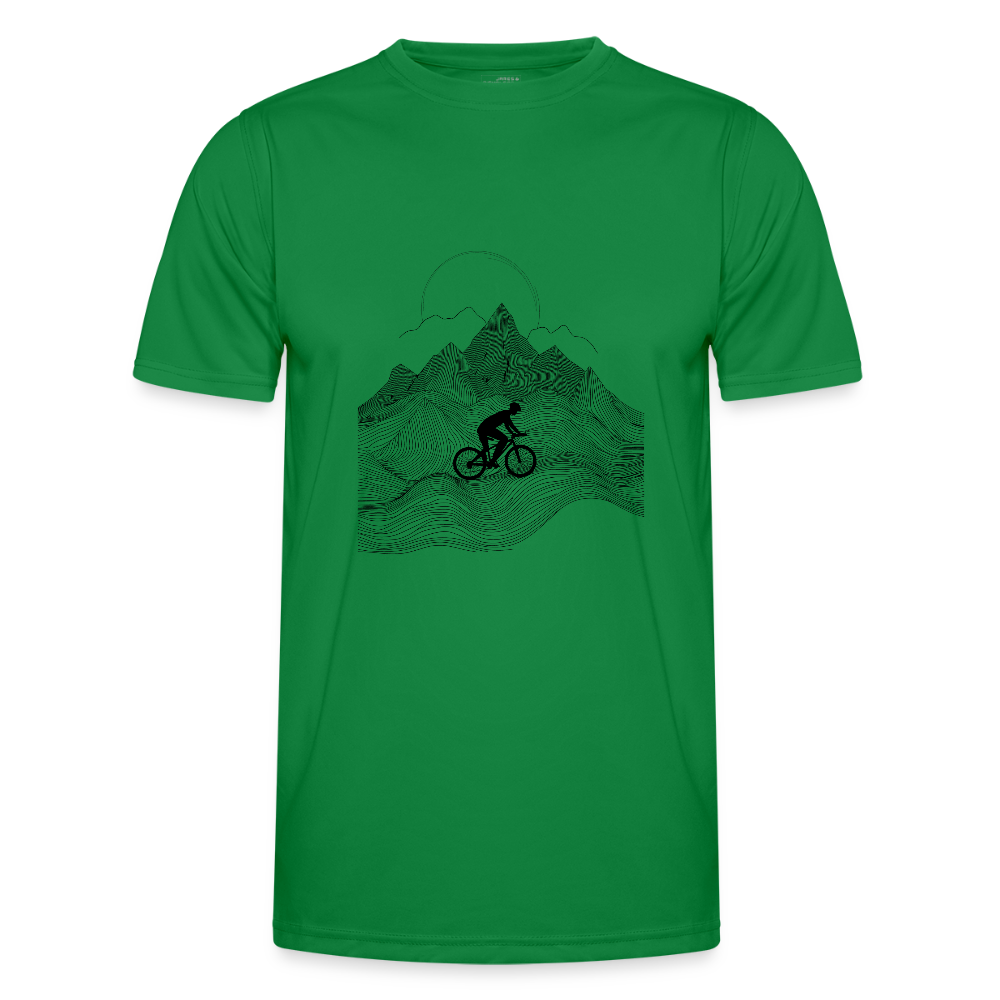 Radfahrer in den Bergen - Männer Funktions-T-Shirt - by Artful Alchemist
