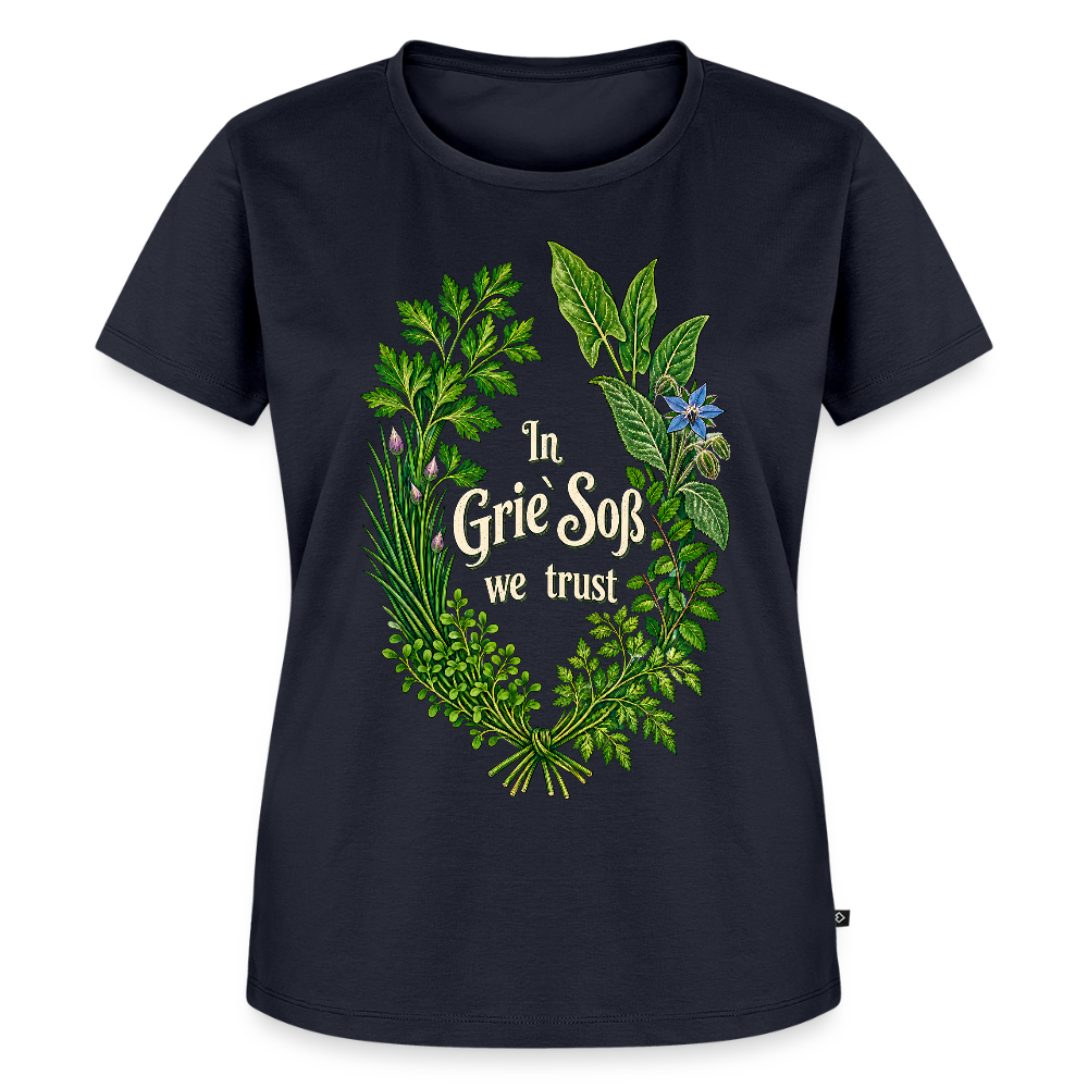 In Grie’ Soß We Trust - Frauen Premium T-Shirt - Navy